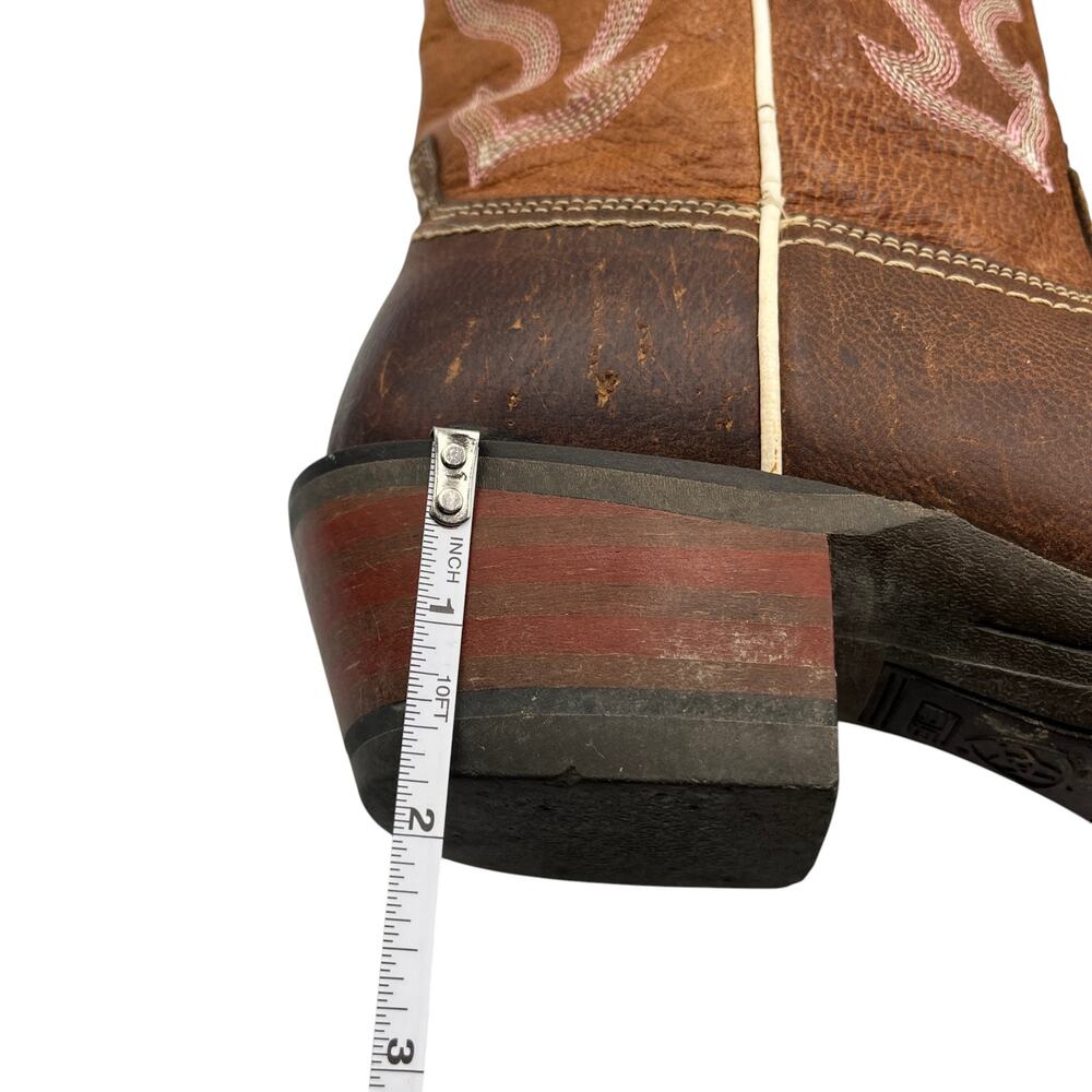 Ariat Cowboy Western Boots Crossfire Caliente Square Toe Brown Women's Size 6 B - Picture 9 of 11